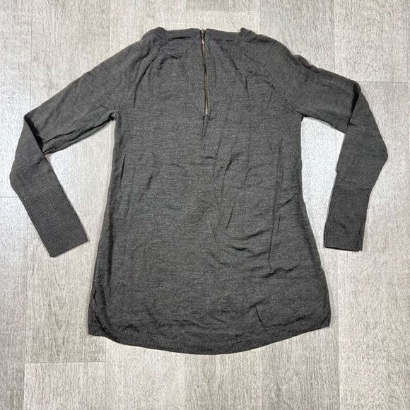 Max Studio Extrafine Merino Wool Waffle Texture Zip Back Sweater, Women’s Small - Picture 8 of 9